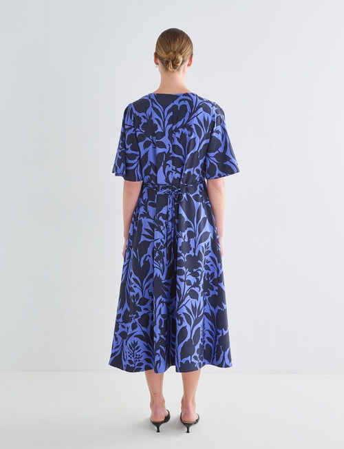Jigsaw Mbali Trapeze Dress, Blue Print product photo View 02 L