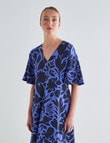 Jigsaw Mbali Trapeze Dress, Blue Print product photo View 03 S