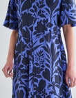 Jigsaw Mbali Trapeze Dress, Blue Print product photo View 08 S