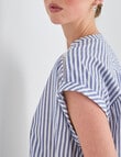 Jigsaw Thando Blouse, Navy Stripe product photo View 04 S