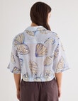 Mineral Cooper Crop Ramie Blouse, Shell Print product photo View 02 S