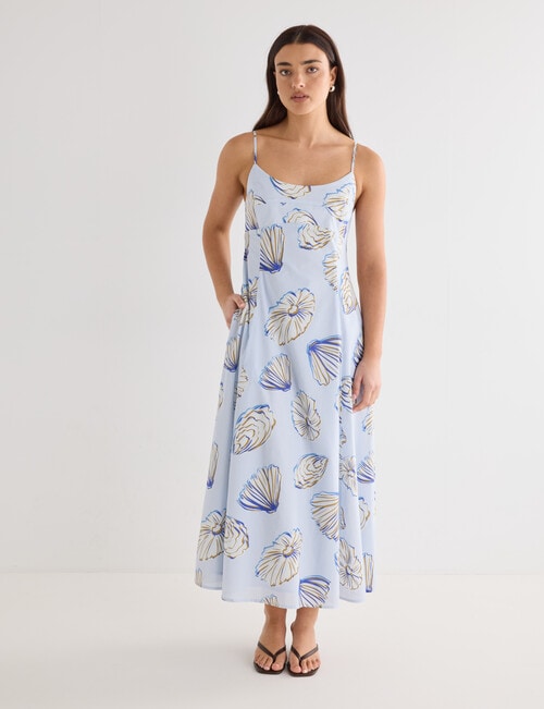 Mineral Nixie Midi Dress, Shell Print product photo