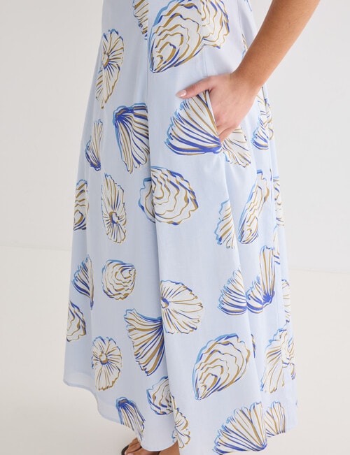 Mineral Nixie Midi Dress, Shell Print product photo View 05 L
