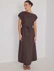 Mineral Sedna Midi Dress, Chocolate product photo