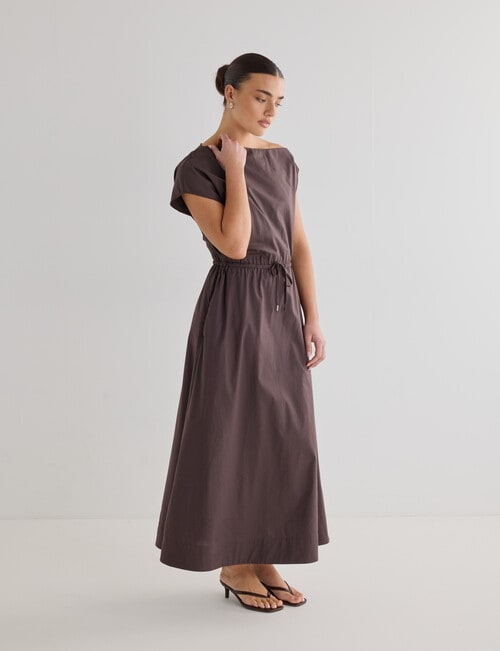 Mineral Sedna Midi Dress, Chocolate product photo View 03 L