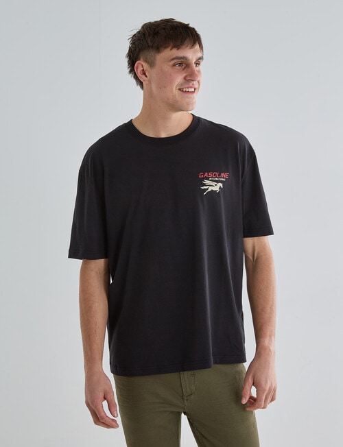 Gasoline Printed Motor Tee, Black product photo View 02 L