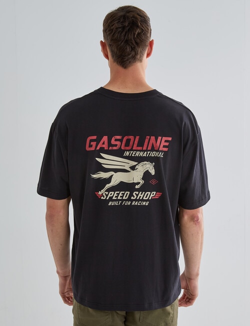 Gasoline Printed Motor Tee, Black product photo View 05 L