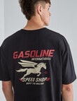 Gasoline Printed Motor Tee, Black product photo View 09 S