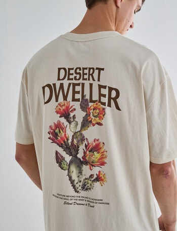 Gasoline Printed Tee, White product photo