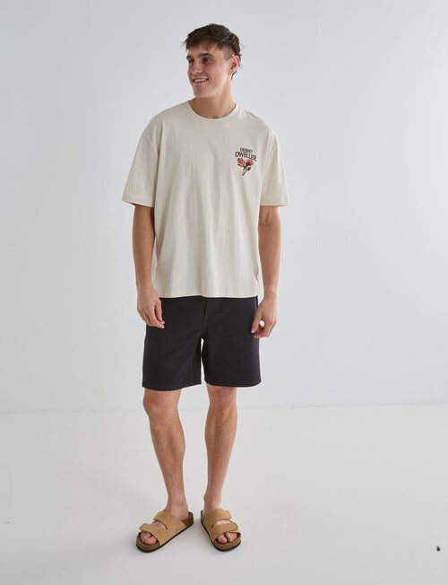 Gasoline Printed Tee, White product photo View 06 L