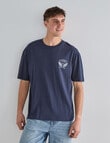 Gasoline Printed Motor Tee, Navy product photo View 03 S