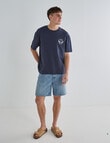 Gasoline Printed Motor Tee, Navy product photo View 06 S