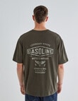 Gasoline Printed Motor Tee, Khaki product photo View 02 S