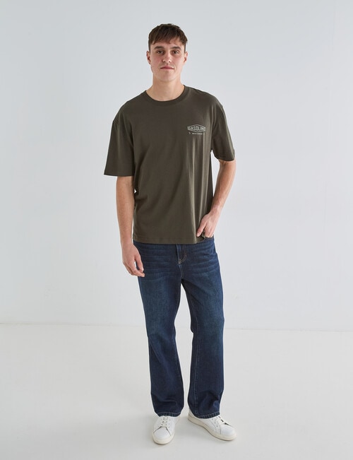 Gasoline Printed Motor Tee, Khaki product photo View 03 L