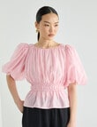 State of play Sorcha Puff Sleeve Top, Barely Pink product photo