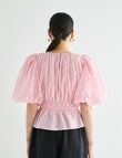 State of play Sorcha Puff Sleeve Top, Barely Pink product photo View 02 S