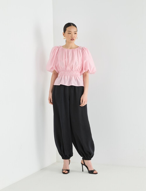 State of play Sorcha Puff Sleeve Top, Barely Pink product photo View 03 L