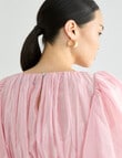 State of play Sorcha Puff Sleeve Top, Barely Pink product photo View 05 S