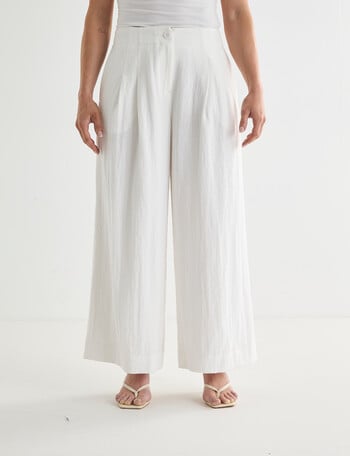 Whistle Wide Leg Crop Pant, Ivory product photo