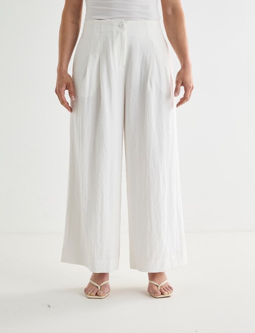 Whistle Wide Leg Crop Pant, Ivory product photo
