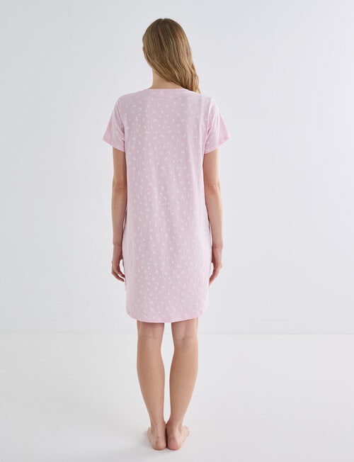 Zest Sleep Flower T-Shirt Nightie, Pink, 8-22 product photo View 02 L