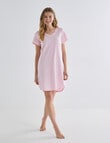 Zest Sleep Flower T-Shirt Nightie, Pink, 8-22 product photo View 03 S