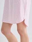 Zest Sleep Flower T-Shirt Nightie, Pink, 8-22 product photo View 04 S
