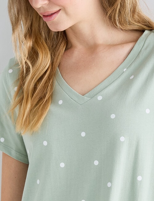 Zest Sleep Spot T-Shirt Nightie, Pistachio 8-22 product photo View 05 L