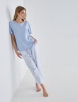 Zest Sleep Stripe Cropped Pant, Daisy & Blue product photo View 03 S