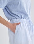 Zest Sleep Stripe Cropped Pant, Daisy & Blue product photo View 04 S