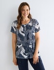 Line 7 Hielding Crush Tee, Navy Print product photo