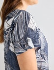 Line 7 Hielding Crush Tee, Navy Print product photo View 05 S