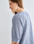Line 7 Hitch Textured Blouse, Navy product photo View 05 S