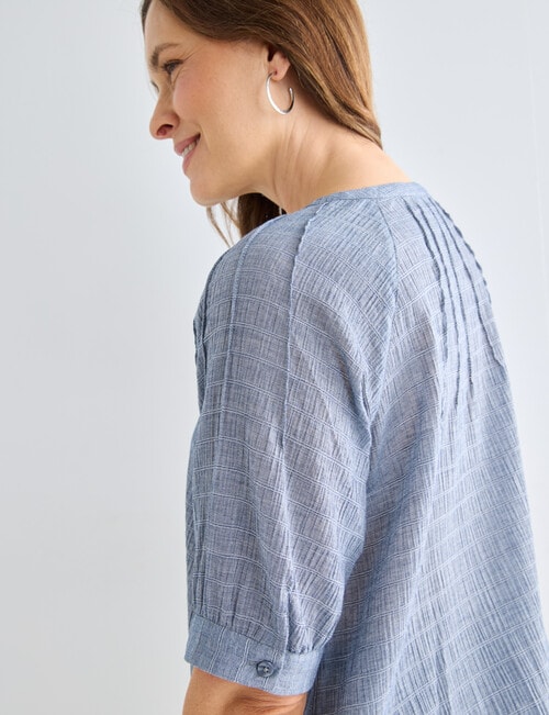 Line 7 Hitch Textured Blouse, Navy product photo View 05 L