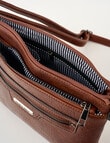 Pronta Moda Zipped Front Crossbody Bag, Tan product photo View 07 S