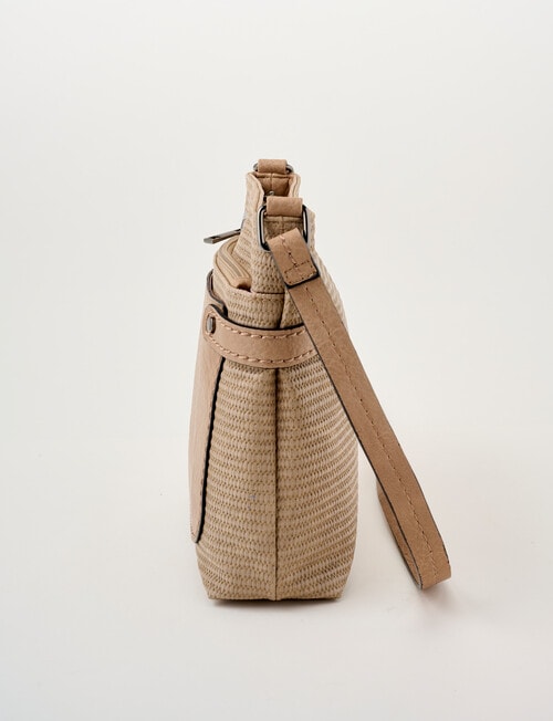 Pronta Moda Seagrass Crossbody Bag, Stone product photo View 04 L
