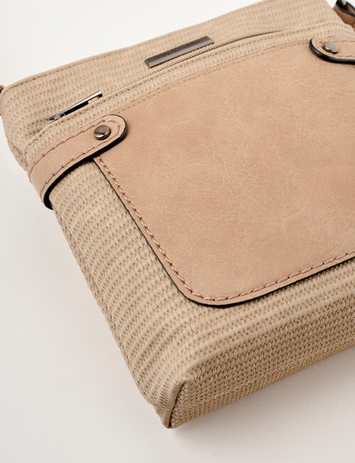 Pronta Moda Seagrass Crossbody Bag, Stone product photo View 06 L