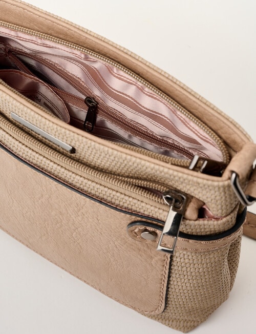 Pronta Moda Seagrass Crossbody Bag, Stone product photo View 07 L