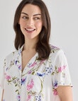 Whistle Sleep Cropped PJ Set, Ivory Botanical product photo View 05 S