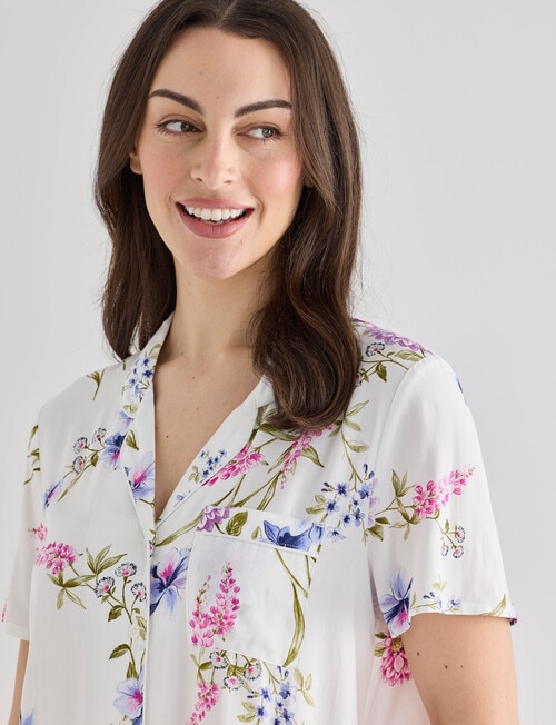 Whistle Sleep Cropped PJ Set, Ivory Botanical product photo View 05 L