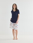 Whistle Sleep Long Short, Ivory Botanical product photo View 03 S
