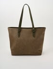 Pronta Moda Inverted Pleat Tote Bag, Olive product photo View 02 S