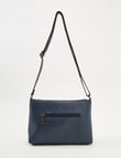Pronta Moda Embossed Floral Crossbody, Navy product photo View 03 S