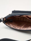 Pronta Moda Embossed Floral Crossbody, Navy product photo View 05 S