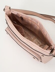 Pronta Moda Embossed Floral Crossbody, Pink product photo View 05 S