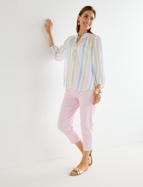 Ella J Romantic Top, Soft Stripe product photo View 03 L