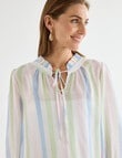 Ella J Romantic Top, Soft Stripe product photo View 04 S