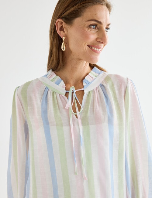 Ella J Romantic Top, Soft Stripe product photo View 04 L
