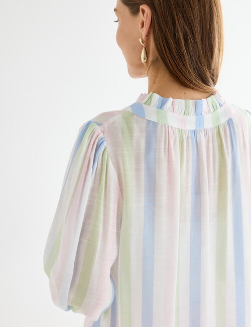 Ella J Romantic Top, Soft Stripe product photo View 06 L