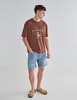 Gasoline Printed Tee, Espresso product photo View 03 S